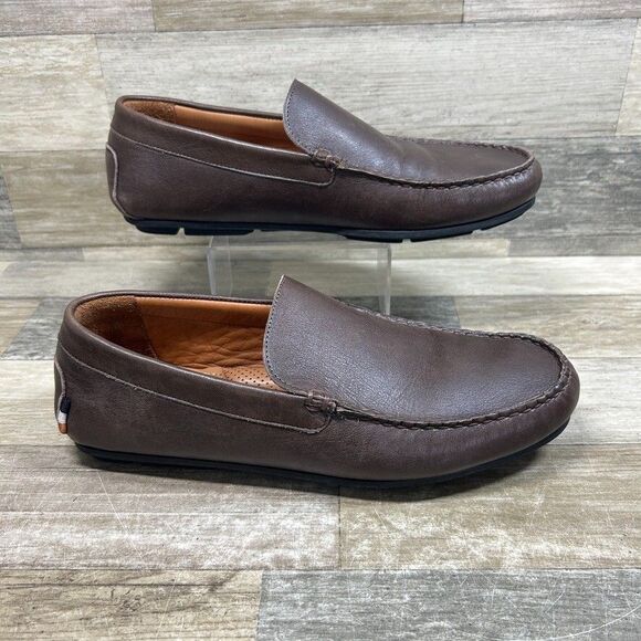 Allen Edmonds Santiago Driving Loafers Men's 8.5 3E Brown Leather Slip On Shoes - Picture 1 of 8
